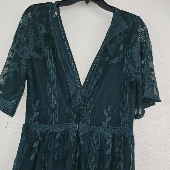Haute monde emerald hunter green laceskater dress medium light my fire style